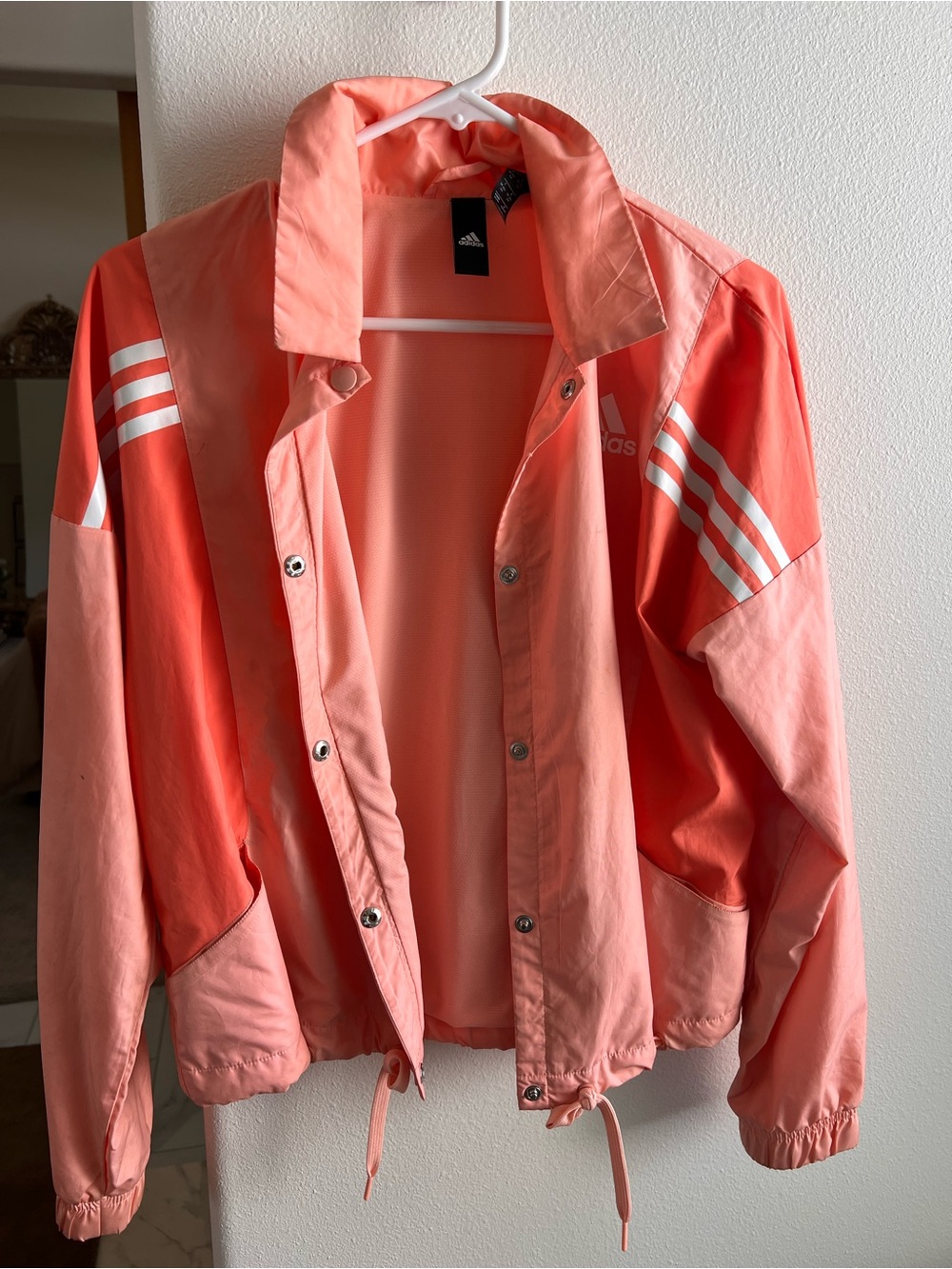 Adidas Women’s orange Lightweight Windbreaker Jacket